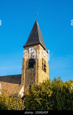 France, Yvelines, Parc régional de la haute Vallée de Chevreuse, Saint Rémy les Chevreuses, église Saint Martin de Chevreuse Banque D'Images