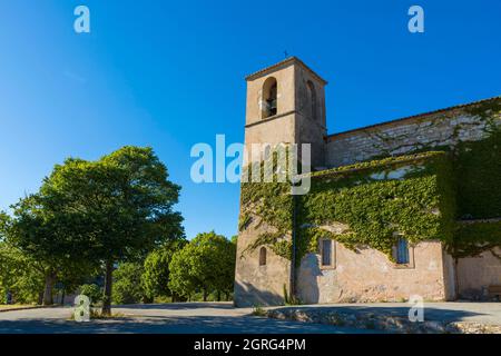 France, Var, Tourtour, village dans le ciel, étiqueté les plus Beaux villages de France (les plus beaux villages de France), église Saint Denis du XIe siècle Banque D'Images