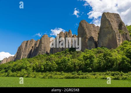 France, Alpes de Haute Provence, Les Mees, rochers des pénitents Banque D'Images