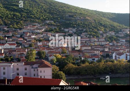 Blato sur l'île de Korcula ville historique, région de Dalmatie du sud de la Croatie Banque D'Images