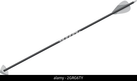 L'icône de flèche de chasse, style monochrome noir Illustration de Vecteur