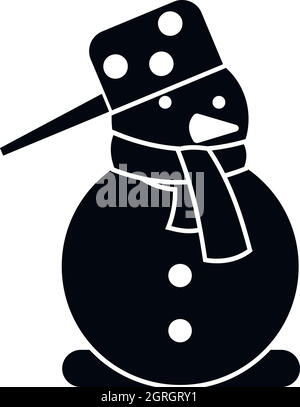 Le Snowman icône dans le style simple Illustration de Vecteur