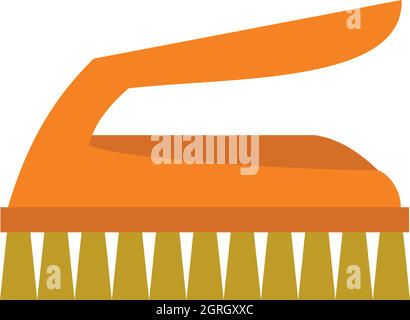 Brosse de nettoyage, l'icône de style plat Illustration de Vecteur