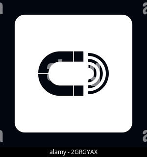 L'icône de l'aimant dans un style simple Illustration de Vecteur
