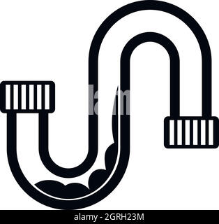 Obstruction de la canalisation, l'icône de style simple. Illustration de Vecteur