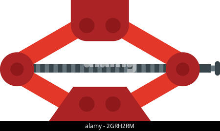 Cric de voiture, l'icône de style plat Illustration de Vecteur