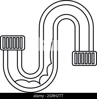 Obstruction de la canalisation, l'icône de style contour Illustration de Vecteur