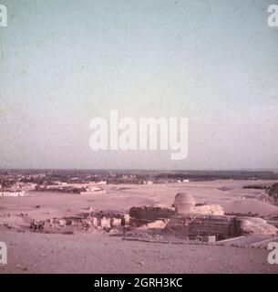 Große Sphinx von Gizeh, als Wächter der Pyramiden, Ägitten 1955. Grand Sphinx de Gizeh, en tant que gardien de la pyramide, Egypte 1955. Banque D'Images