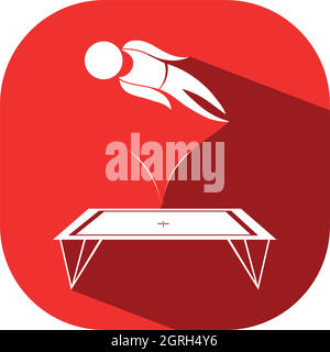 Design emblématique du sport pour la gymnastique sur trampoline Illustration de Vecteur