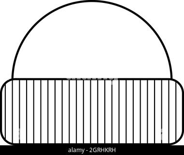 Hat, icône de style contour Illustration de Vecteur