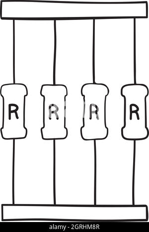 Icône bande de résistance Illustration de Vecteur