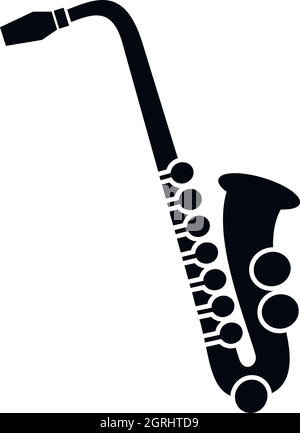 L'icône de saxophone dans un style simple Illustration de Vecteur