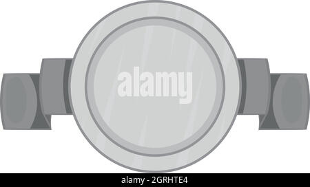 Badge rond avec icône ruban Illustration de Vecteur