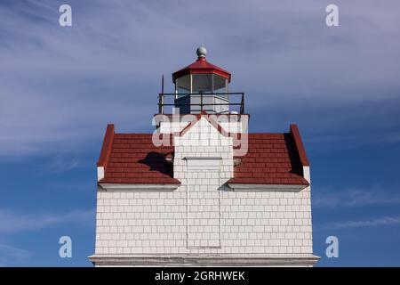 Phare de Kewaunee Breakwater sur le lac Michigan Banque D'Images