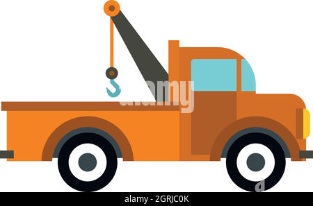 Location de camion de remorquage, l'icône de style plat Illustration de Vecteur
