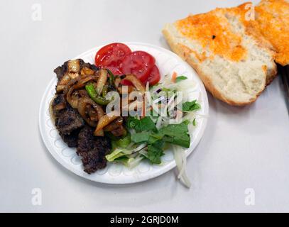 pain de meatball, portion, plat à viande, barbecue, viande frite, régime malsain, meatball, meatball entre le pain, portion meatball, restaurant Banque D'Images