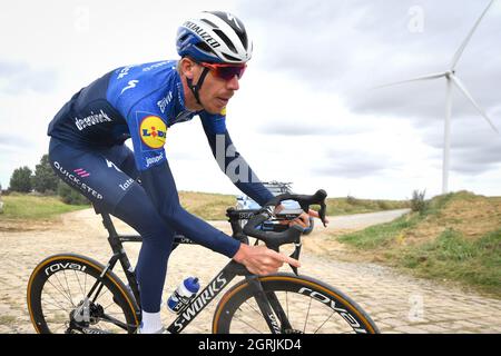 Belge Tim Declercq de Deceuninck - Quick-Step photographié en action lors d'une session de formation et de la Renaissance de la piste avant la 118ème édition de la Banque D'Images