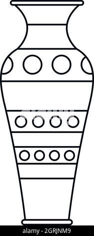 Icône style du contour, Vase Illustration de Vecteur