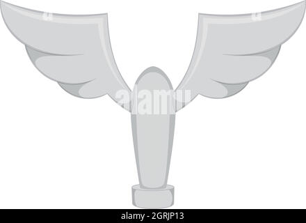 Prix ailes, icône style monochrome noir Illustration de Vecteur