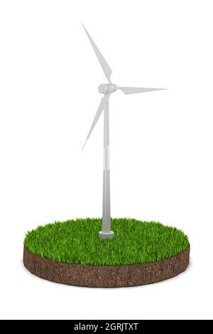 moulin sur fond blanc. Illustration 3D isolée Banque D'Images