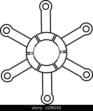 Style du contour, l'icône de données Illustration de Vecteur