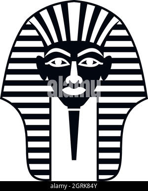 Masque de Toutankhamon, l'icône de style simple. Illustration de Vecteur