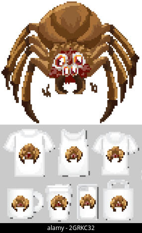 Graphique d'araignée sur différents types de modèle de produit Illustration de Vecteur