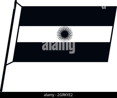 Drapeau de l'Argentine, l'icône de style simple. Illustration de Vecteur