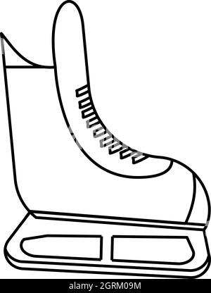 Icône style du contour, patins Illustration de Vecteur