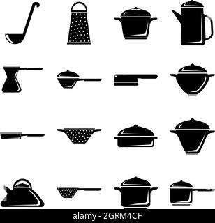 Icons set de table, le style simple Illustration de Vecteur