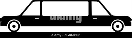 L'icône de Limousine, le style simple Illustration de Vecteur