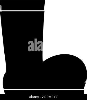 Bottes ugg d'hiver, l'icône de style simple. Illustration de Vecteur