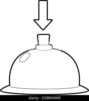 L'icône Appel table style du contour, Illustration de Vecteur