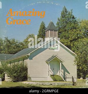 Amazing Grace - Vintage American Christian Vinyl Album Banque D'Images