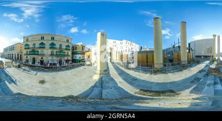 Vue panoramique à 360° de Malte Valletta rues