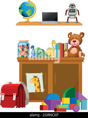 Jouet pour enfants sur fond blanc Illustration de Vecteur