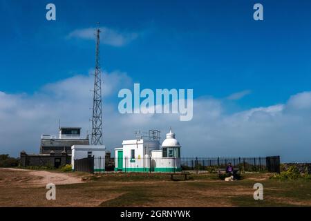 Berry Head Lighthouse situé sur la pointe de calcaire côtière près de Brixham dans le sud du Devon, en Angleterre, est le plus court et l'un des plus petits phares Banque D'Images