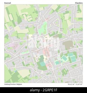 Koersel, province de Limbourg, Belgique, Flandre, N 51 3' 32'', E 5 16' 16'', carte, carte intemporelle publiée en 2021.Les voyageurs, les explorateurs et les aventuriers comme Florence Nightingale, David Livingstone, Ernest Shackleton, Lewis et Clark et Sherlock Holmes se sont appuyés sur des cartes pour planifier leurs voyages dans les coins les plus reculés du monde. Timeless Maps dresse la carte de la plupart des sites du monde, montrant ainsi la réalisation de grands rêves Banque D'Images