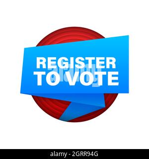 Ruban avec inscription pour voter. Bannière mégaphone. Conception Web. Illustration du stock vectoriel. Illustration de Vecteur
