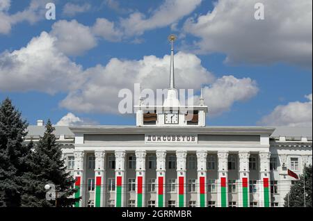 Hôtel de ville de Tiraspol construit dans les années 1950 Banque D'Images