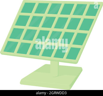 Icône panneau solaire, style dessin animé Illustration de Vecteur