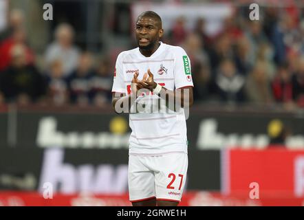 Cologne, Allemagne. 1er octobre 2021. Firo: 01.10.2021, ballon de football, 1er Bundesliga, saison 2021/2022, 1. FC kV ? ln - SpVgg Greuther Fvºrth Anthony Modeste, demi-figure crédit: dpa Picture Alliance/Alay Live News Banque D'Images