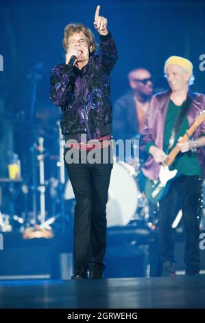 30 septembre 2021 - Charlotte, Caroline du Nord; États-Unis - le chanteur MICK JAGGER des ROLLING STONES se produit en direct alors que leur tournée No Filter 2021 fait un arrêt au Bank of America Stadium situé à Charlotte. Copyright 2021 Jason Moore. (Image de crédit : © Jason Moore/ZUMA Press Wire) Banque D'Images