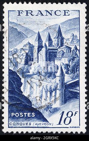 Timbres-poste de la France. Timbre imprimé en France. Timbre imprimé par la France. Banque D'Images