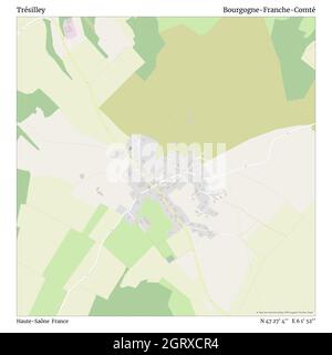 Trésilley, haute-Saône, France, Bourgogne-Franche-Comté, N 47 27' 4'', E 6 1' 52'', carte, carte intemporelle publiée en 2021.Les voyageurs, les explorateurs et les aventuriers comme Florence Nightingale, David Livingstone, Ernest Shackleton, Lewis et Clark et Sherlock Holmes se sont appuyés sur des cartes pour planifier leurs voyages dans les coins les plus reculés du monde. Timeless Maps dresse la carte de la plupart des sites du monde, montrant ainsi la réalisation de grands rêves Banque D'Images