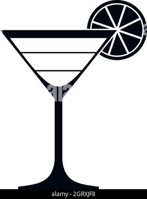 L'icône de cocktail, le style simple Illustration de Vecteur