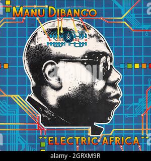 Manu Dibango - Electric Africa - Vintage Vinyl Record Cover Banque D'Images