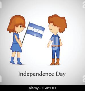 Le jour de l'indépendance du Honduras contexte Illustration de Vecteur