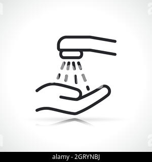 icône de lavage des mains Illustration de Vecteur