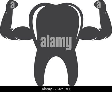 motif d'illustration d'icône de vecteur de dent Illustration de Vecteur
